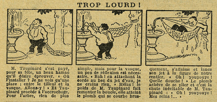 Le Petit Illustré 1928 - n°1250 - page 4 - Trop lourd - 23 septembre 1928