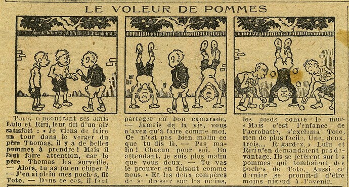 Le Petit Illustré 1928 - n°1259 - page 4 - Le voleur de pommes - 25 novembre 1928