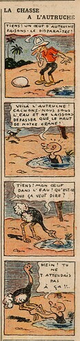 Le Petit Illustré 1937 - n°46 - La chasse à l'autruche - 28 février 1937 - page 8