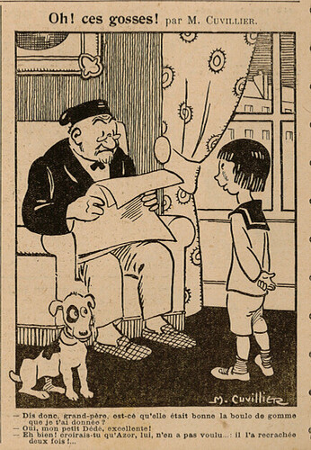 Almanach Vermot 1925 - 56 - Oh ! ces gosses ! - Lundi 9 novembre 1925