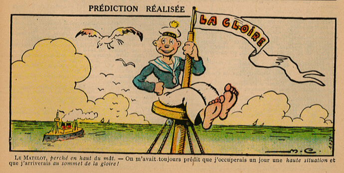 Guignol 1931 - n°163 - Prédiction réalisée - 15 février 1931 - page 43