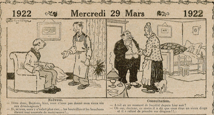 Almanach Vermot 1922 - 11 - Mercredi 29 mars 1922