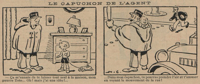 Guignol 1933 - n°231 - Le capuchon de l'agent - 5 mars 1933 - page 16