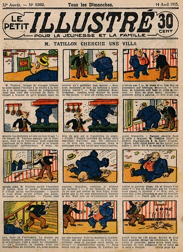 Le Petit Illustré 1935 - n°1592 - M. Tatillon cherche une villa - 14 avril 1935 - page 1