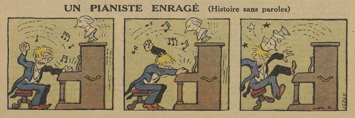 Guignol 1936 - n°39 - page 46 - Un pianiste enragé - Histoire sans parole - 27 septembre 1936