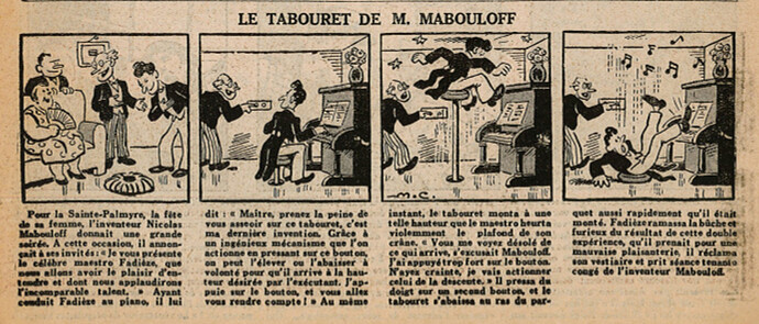 L'Epatant 1936 - n°1469 - Le tabouret de M. MABOULOFF - 24 septembre 1936 - page 13