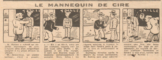 Coeurs Vaillants 1932 - n°20 - Page 2 - Le mannequin de cire - 15 mai 1932