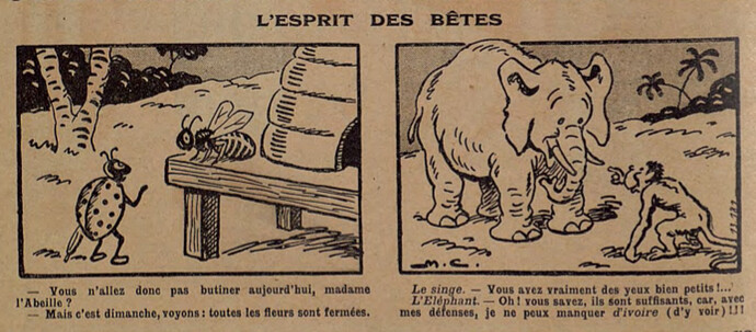 Lisette 1935 - n°7 - page 2 - L'esprit des bêtes - 17 février 1935