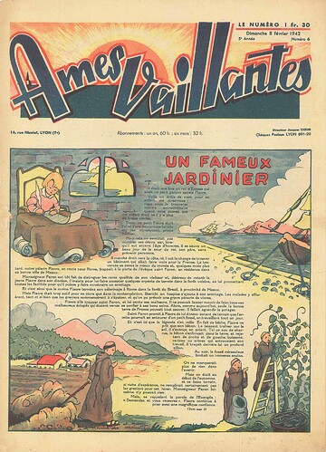Ames Vaillantes 1942 - n°6 - 8 février 1942 - page 1