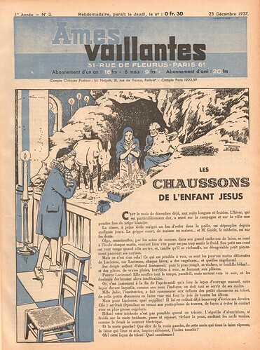Ames Vaillantes 1937 - n°3 - 23  décembre 1937 - page 1