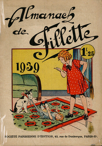 Almanach Fillette 1939 - couverture - page 0