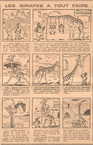 Coeurs Vaillants 1935 - n°14 - page 6 - Les girafes à tout faire - 7 avril 1935