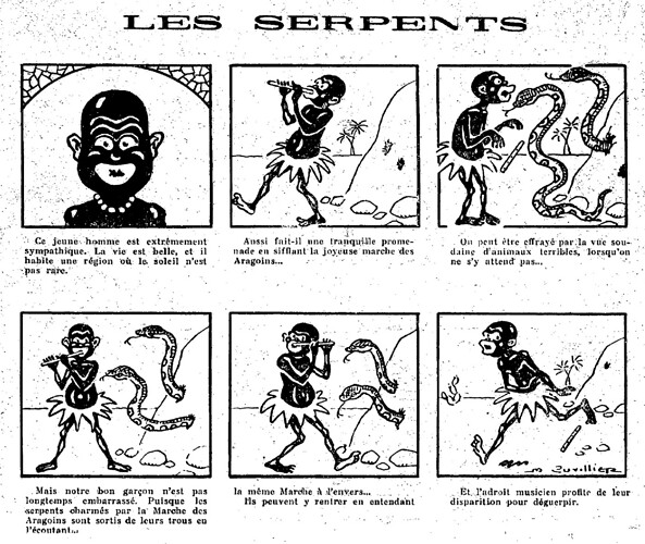 Les Petits Bonhommes 1924 - n°7 et 8 - page 27 - Les serpents - 16 et 23 février 1924