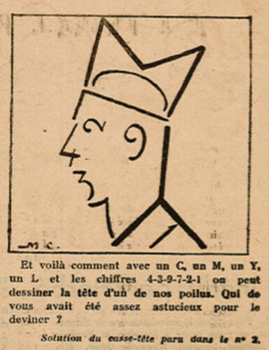 Coeurs Vaillants 1940 - n°3 - Solution du casse-tête paru dans le n°2 - 21 janvier 1940 - page 6