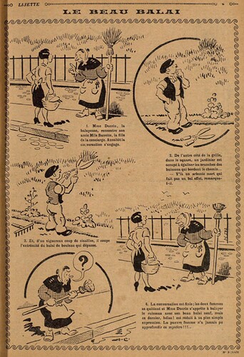 Lisette 1930 - n°3 - page 5 - Le beau balai - 19 janvier 1930