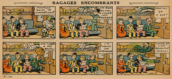 Pierrot 1937 - n°1 - page 4 - Bagages encombrants - 3 janvier 1937