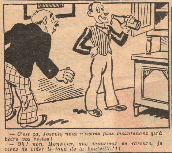 Almanach National 1933 - 57 - mercredi 15 novembre 1933 - C'est ça Joseph nous n'avons plus maintenant qu'à boire vos restes