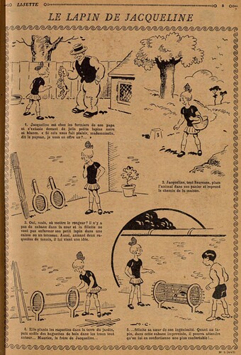 Lisette 1930 - n°5 - page 5 - Le lapin de Jacqueline - 2 février 1930