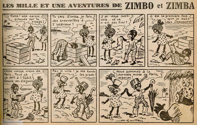 Ames Vaillantes 1939 - n°6 - page 11 - Les mille et une aventures de Zimbo et Zimba - 9 février 1939