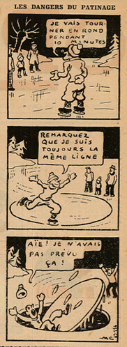 Pierrot 1936 - n°10 - page 2 - Les dangers du patinage - 8 mars 1936