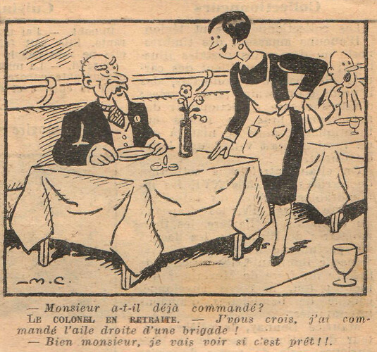 Almanach National 1933 - 10 - mercredi 1er février 1933 - Monsieur a-t-il déjà commandé