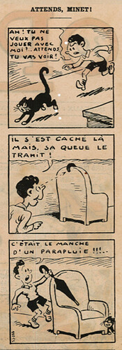Pierrot 1937 - n°4 - page 2 - Attends, minet ! - 24 janvier 1937