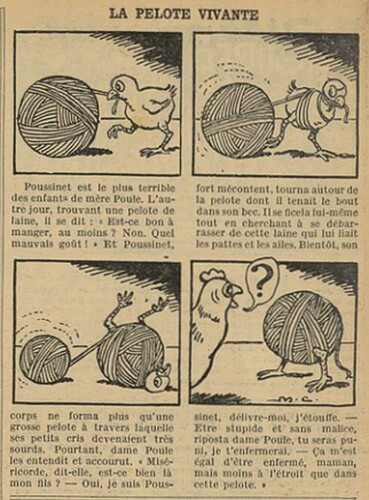 Fillette 1935 - n°1437 - page 12 - La pelote vivante - 6 octobre 1935