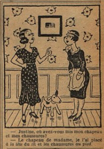 Fillette 1935 - n°1404 - page 11 - Justine où avez-vous mis mon chapeau et mes chaussures -17 février 1935
