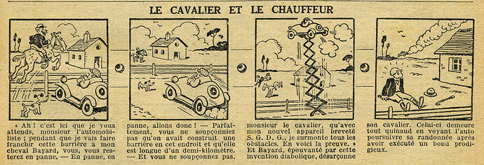 Cri-Cri 1933 - n°754 - page 11 - Le cavalier et le chauffeur - 9 mars 1933