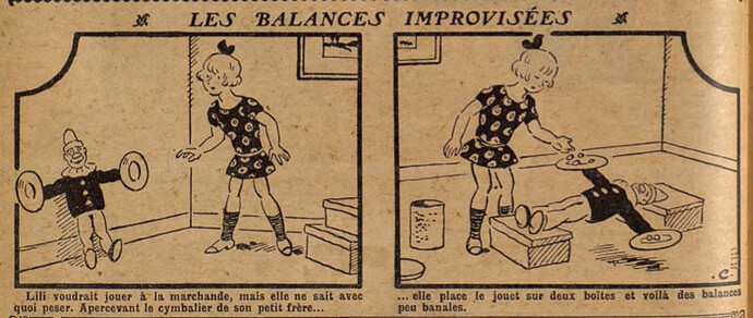 Lisette 1930 - n°13 - page 2 - Les balances improvisées - 30 mars 1930