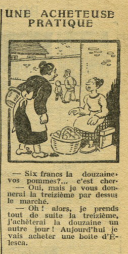 Cri-Cri 1930 - n°618 - page 14 - Une acheteuse pratique - 31 juillet 1930