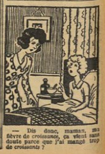 Fillette 1936 - n°1490 - page 12 - Dis donc maman ma fièvre de croissance - 11 octobre 1936