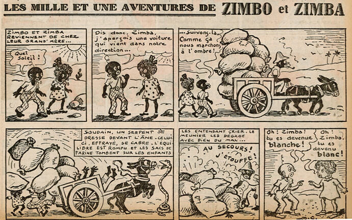 Ames Vaillantes 1939 - n°49 - page 7 - Les mille et une aventures de Zimbo et Zimba - 8 décembre 1939