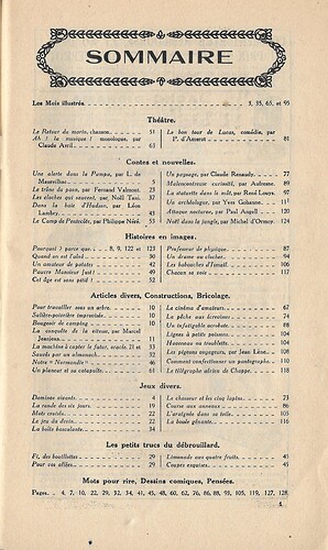 Almanach Pierrot 1936 - page 1 - sommaire