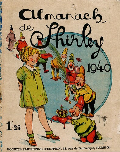Almanach SHIRLEY 1940 - page 1 - couverture