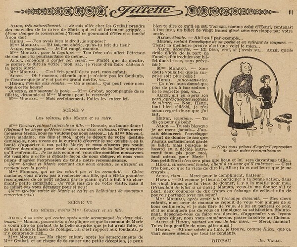 Fillette 1927 - n°1030 - page 11 - Le sac de fondants - 18 décembre 1927