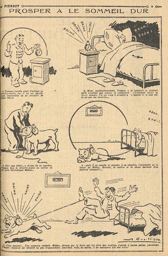 Pierrot 1928 - n°154 - page 5 - Prosper a le sommeil dur - 2 décembre 1928