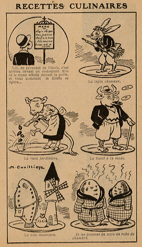 Almanach Lisette 1934 - page 55 - Recettes culinaires