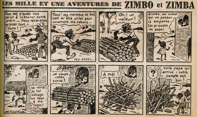 Ames Vaillantes 1939 - n°23 - page 11 - Les mille et une aventures de Zimbo et Zimba - 8 juin 1939