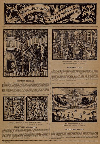 Lisette 1935 - n°7 - page 10 - Petites promenades à travers le Bon Vieux temps - 17 février 1935