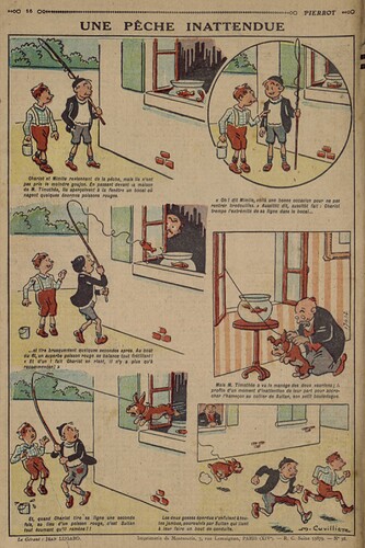 Pierrot 1926 - n°38 - page 16 - Une pêche inattendue - 12 septembre 1926