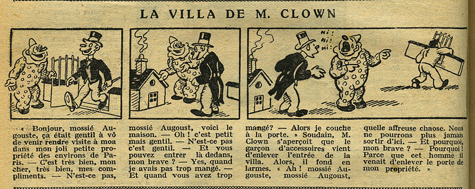 Cri-Cri 1931 - n°668 - page 4 - La villa de M. Clown - 16 juillet 1931