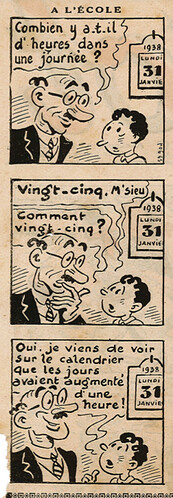 Pierrot 1938 - n°13 - page 2 - A l'école - 27 mars 1938