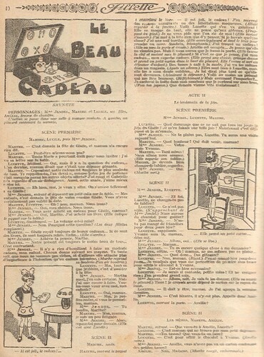 Fillette 1928 - n°1082 - page 10 - Le beau cadeau - 16 décembre 1928