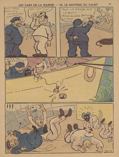 Guignol 1934 - n°40 - Les gars de la marine - III - Le ppatême du yacht - 7 octobre 1934 - page 33