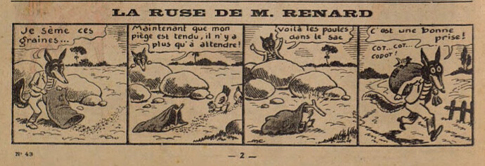 Lisette 1939 - n°43 - page 2 - La ruse de M. Renard - 22 octobre 1939