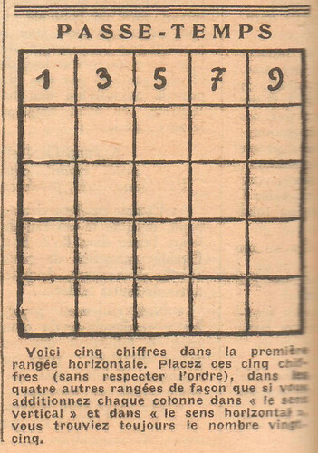 Coeurs Vaillants 1936 - n°27 - page 6 - Passe-temps - 5 juillet 1936