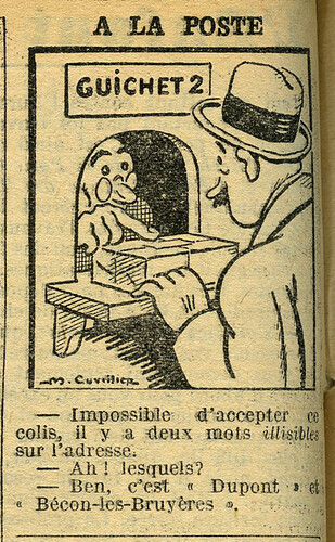 Cri-Cri 1936 - n°917 - page 6 - A la poste - 23 avril 1936