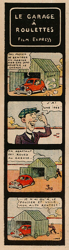 Pierrot 1936 - n°21 - page 5 - Le garage à roulettes - Film Express - 24 mai 1936