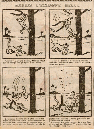 Coeurs Vaillants 1933 - n°11 - Marius l'échappe belle - 12 mars 1933 - page 2